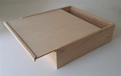 Sliding Lid Wood Box 13 X 13 X 4 All Maple Construction - Etsy | Wood box design, Wood boxes ...