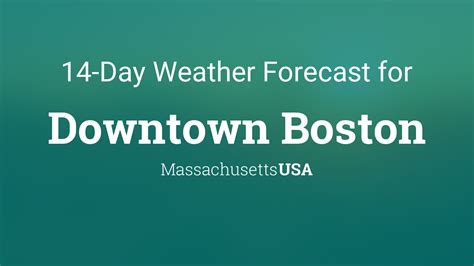 Downtown Boston, Massachusetts, USA 14 day weather forecast