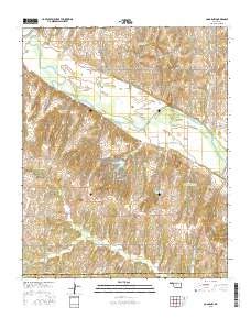 Cedar Lake Topo Map in Canadian County, Oklahoma