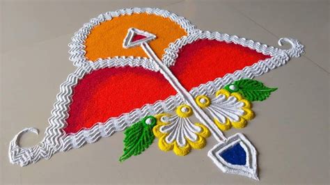 Ram Navami Rangoli | Free hand rangoli design, Rangoli designs, Simple rangoli border designs