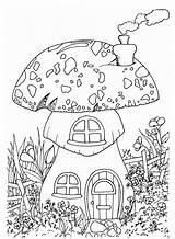 Fairys Mushroom House sketch template