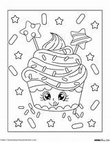 Cute Cupcake Coloring Pages Printable sketch template
