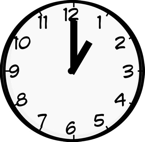 1 O Clock Clip Art at Clker.com - vector clip art online, royalty free & public domain