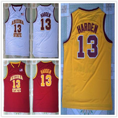 2020 NCAA #13 James Harden Arizona State University Basketball Jerseys ...