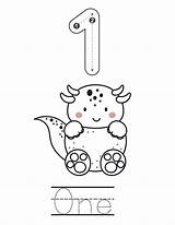 Dinosaur Numbers 1 10 Printable Worksheets For K & Prek To Color Trace  sketch template