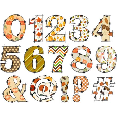 Fall Autumn Clipart Alphabet PNG Doodle Alphabet Clip Art | Etsy