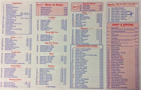 Menu at China King restaurant, Whitehall, MacArthur Rd