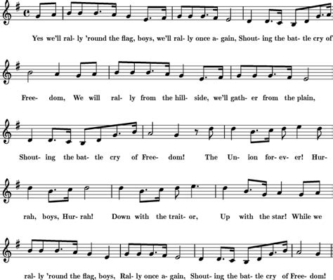 Battle Cry of Freedom sheet music for Treble Clef Instrument - 8notes.com