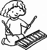 Xylophone Coloring Pages sketch template