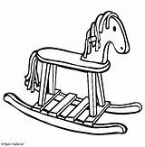 Wooden Rocking Horse coloring page sketch template