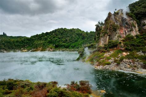 Frying Pan Lake, Rotorua, Waimangu Volcanic Valley Stock Image - Image of thermal, valley: 15985745