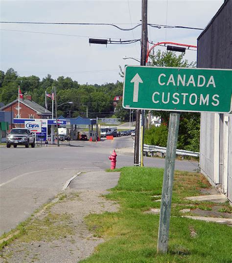 glancing back in time: maine-canadian border