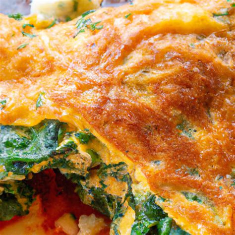 Spicy Spinach Cheese Omelet Recipe | cookAIfood