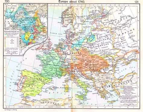 Map of Europe about 1740 | Europe map, Map, European map