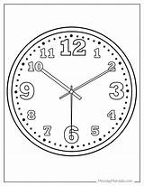 Clock Face Coloring Page Pages sketch template
