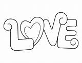 Printable Love Coloring Page sketch template