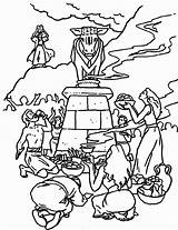 Calf Coloring Golden Pages Exodus Bible Moses Kids Crafts Activities  sketch template