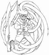 Nine tailed fox Naruto coloring Picture sketch template