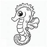 Printable Cute Seahorse coloring Page  Download Print Or Color Online sketch template