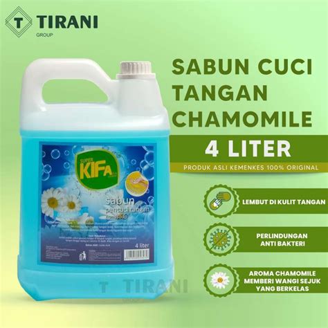 Jual Sabun Cuci Tangan aroma Chamomile kemasan 4 Liter Super KIFA Hand Soap di Seller Tirani ...