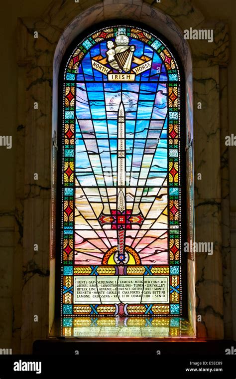 north irish horse stained glass window in Belfast city hall in city ...