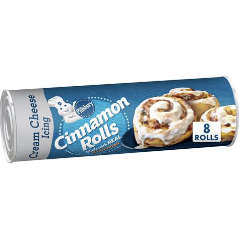 Pillsbury Cinnamon Rolls, Cinnabon Cinnamon Cream Cheese Icing, 8 ct ...