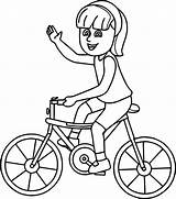 Girl Bike Riding Coloring Pages sketch template