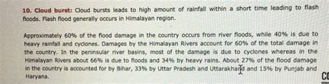 Solved What are the Causes of Floods in India? Floods are | Chegg.com