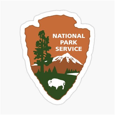 "National Park Service Logo White Outline " Sticker for Sale by ...