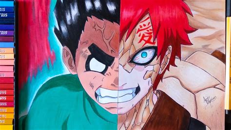 DRAWING - Rock Lee Vs Gaara (Naruto)ArtVenicius - YouTube