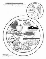 Healthy Food Plate Coloring Page Sketch sketch template