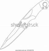 Folding Pocket Knife Coloring Book Stock Vector Royalty Free  sketch template
