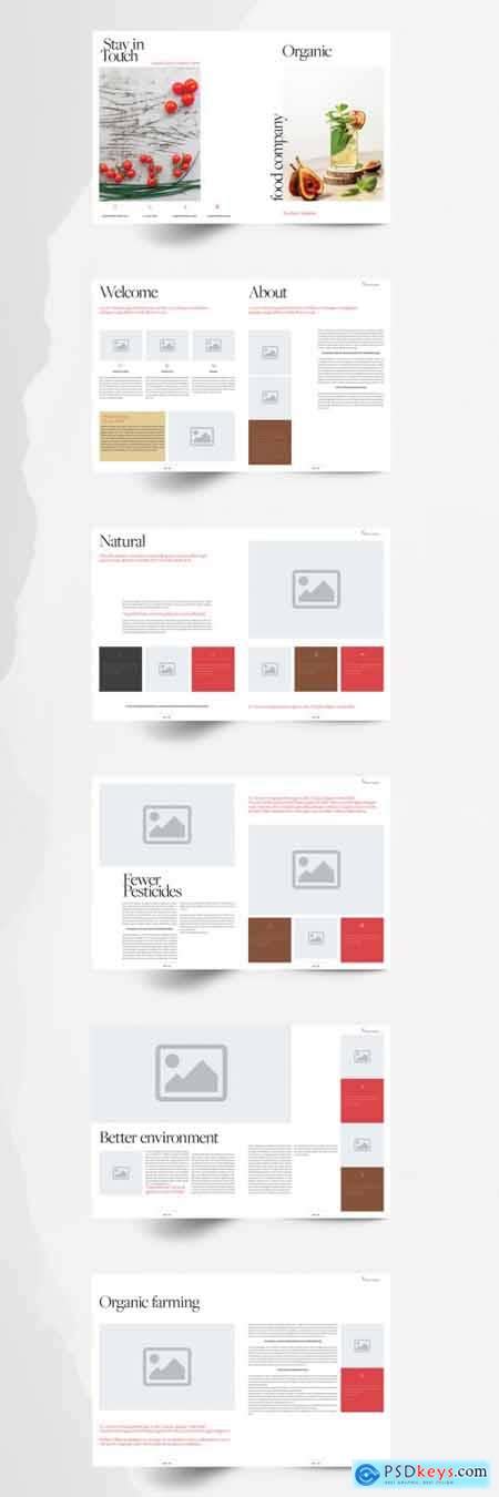 Organic Food Brochure Layout 351688313 » Free Download Photoshop Vector ...