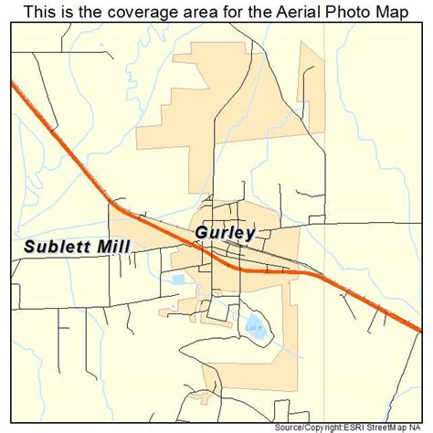 Aerial Photography Map of Gurley, AL Alabama