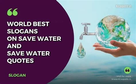 50 World Best Slogans On Save Water And Save Water Quotes June 2024