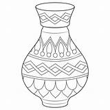Pottery Drawing Easy Sketch Coloring Page sketch template