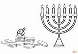 Hanukkah Dreidel Coloring Pages sketch template