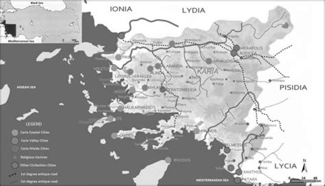 Caria Location Map and Settlement Patterns in the Ancient Period ...