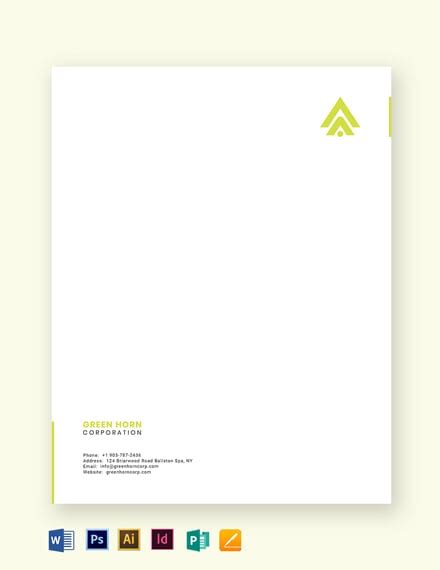 Microsoft Word Business Letterhead Template | PDF Template