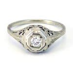 Vintage Art Deco Engagement Rings - Wedding and Bridal Inspiration