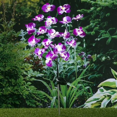 HI Tuinlamp orchidee solar LED 75 cm | Verposhop.nl