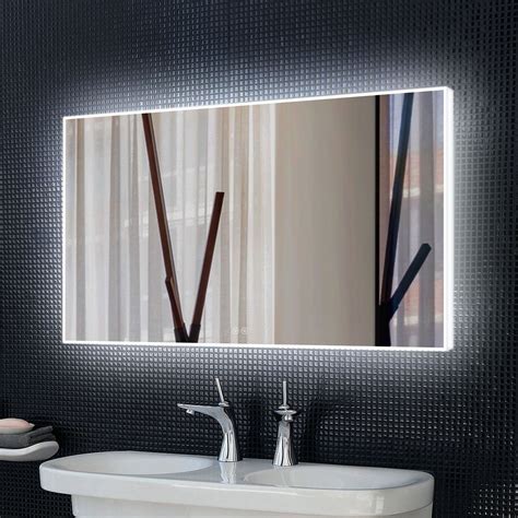 DECORAPORT 60 x 36 Inch LED Bathroom Mirror with Touch Button,Anti Fog ...