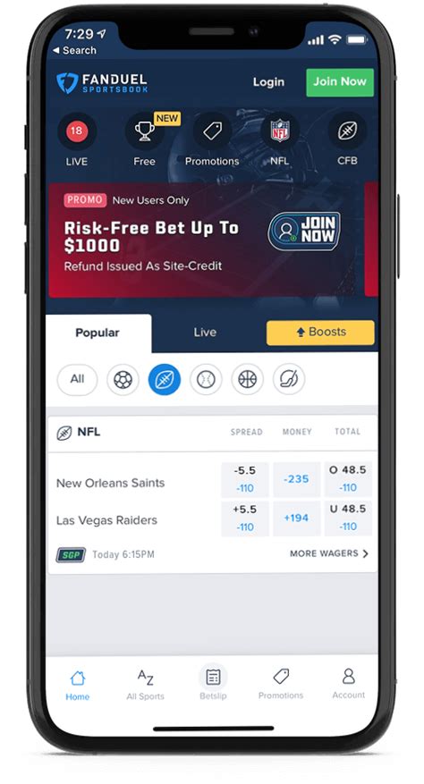 FanDuel Sportsbook App & Legal States - $500 Risk-Free