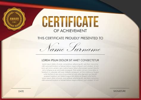 Premium Vector | Certificate template