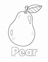 Pear Coloring Page  Little Bee Family sketch template