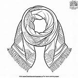 Warm Scarf Coloring Pages sketch template