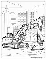 Excavator Coloring Digger Pages Drawing Mini Backhoe Colouring  sketch template