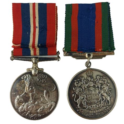 WW2 Canadian Medal Pair With Birks Bar - RCOC Royal Canadian Ordnance ...