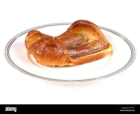 Sausage Toad in the Hole Stock Photo - Alamy