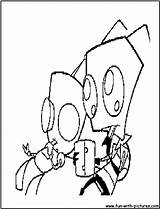 Invader Zim Gir Coloring Pages To Print  Home sketch template